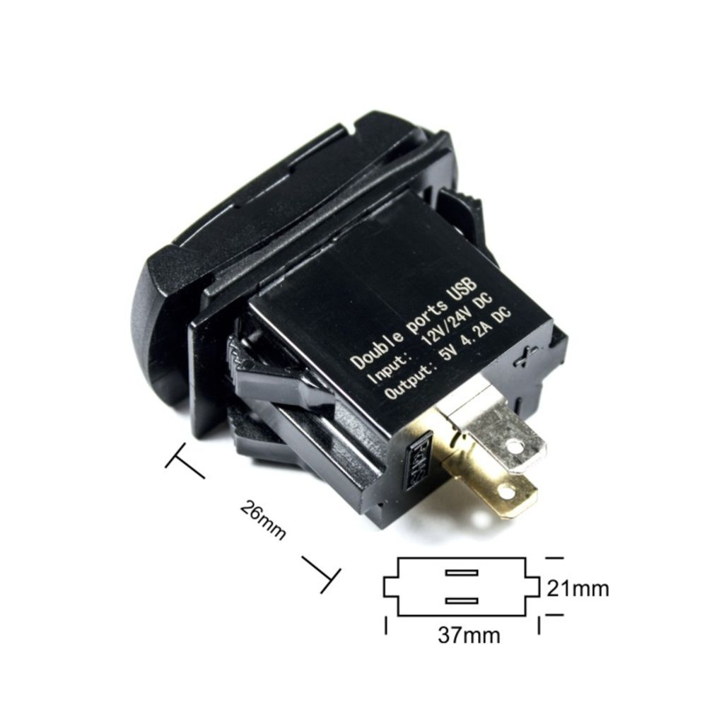 Four veekindel 2 x 4,2 A USB-pistikupesa pingenäituriga
