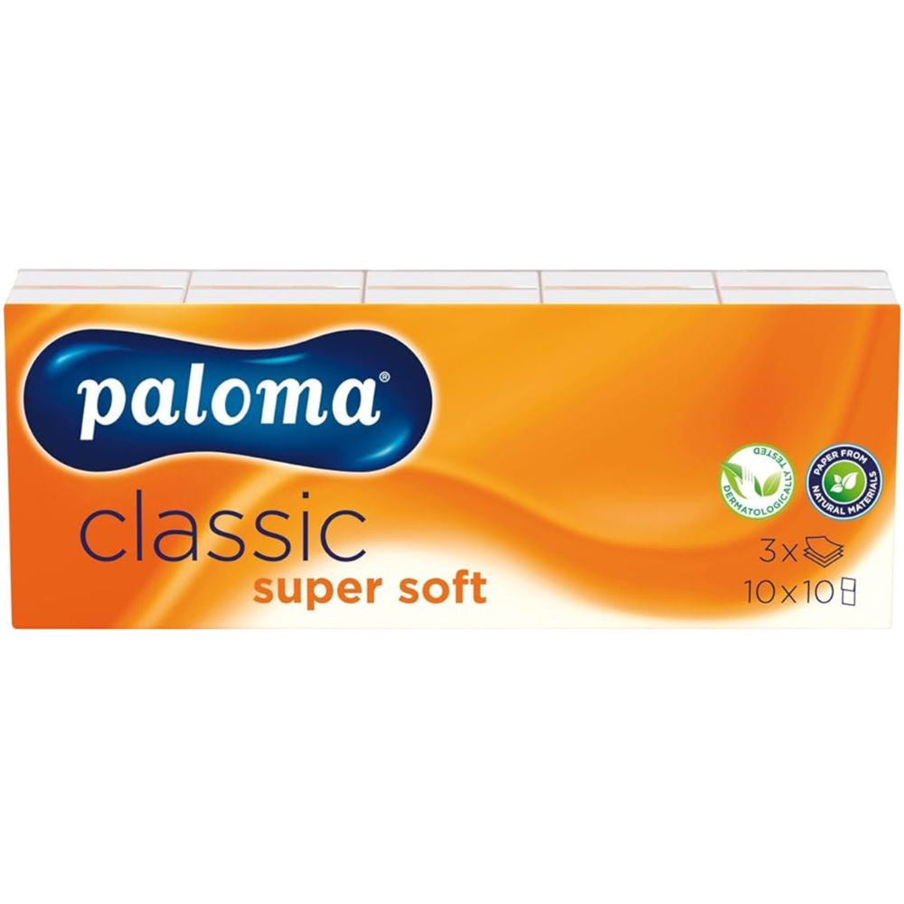 Paloma taskurätik Classic 10x10 3-kihiline