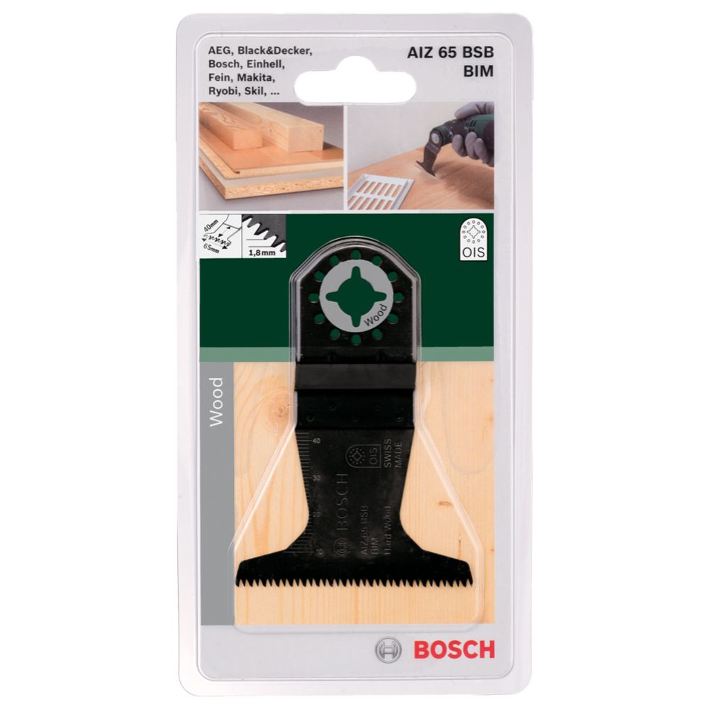Bosch instickssågblad AII 65 BSPB Hard Wood 40 x 65 mm