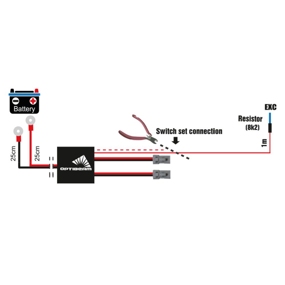 Plug & Drive kabelsats för extraljus 2 x DTP 2-polig kontakt SET6 12/24 V (CAN-kompatibel)