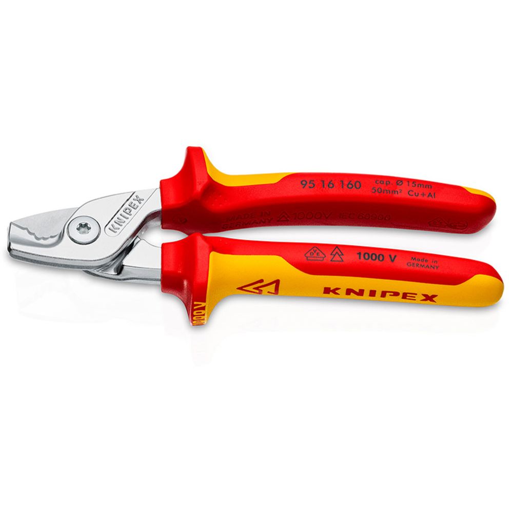 Knipex® 95 16 160 VDE StepCut kabelsax max, 15 mm Cu+Al 160 mm
