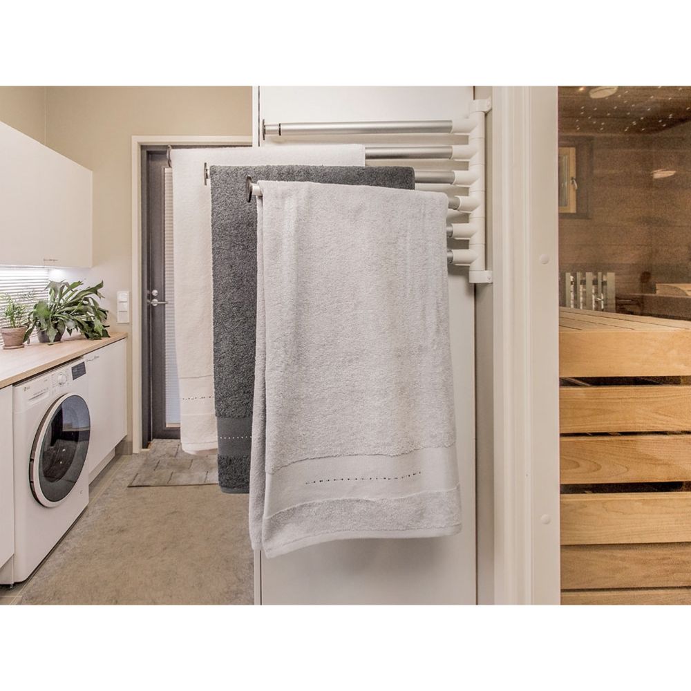 Pisla Duster M6 pesukuivatusrest seinale, valge