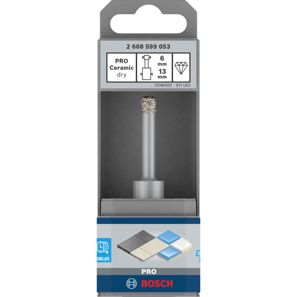 Bosch Pro Ceramic Diamond Drill Bit 6 mm
