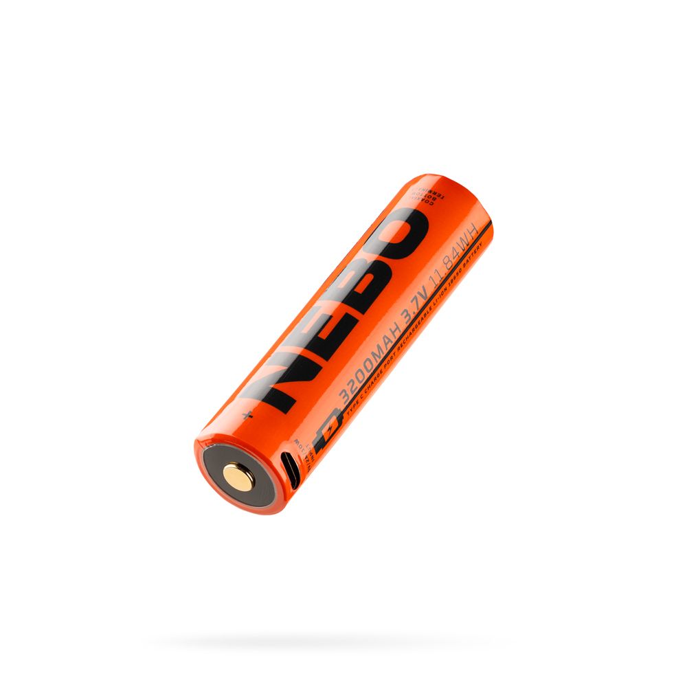 Nebo 18650 uppladdningsbart batteri 3200 mAh
