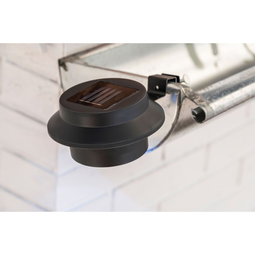 Grundig Solar LED-belysning för hängränna svart