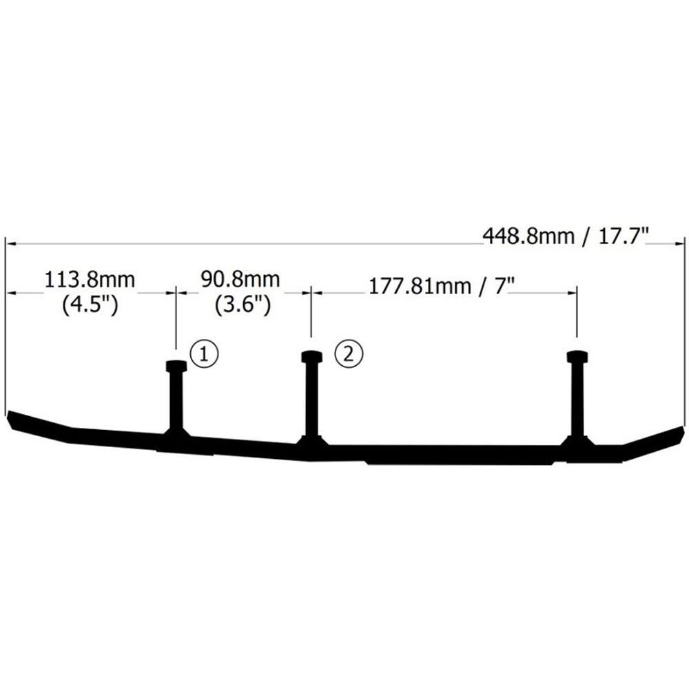 Sno-X Ripper Four ohjausrautapari 4''