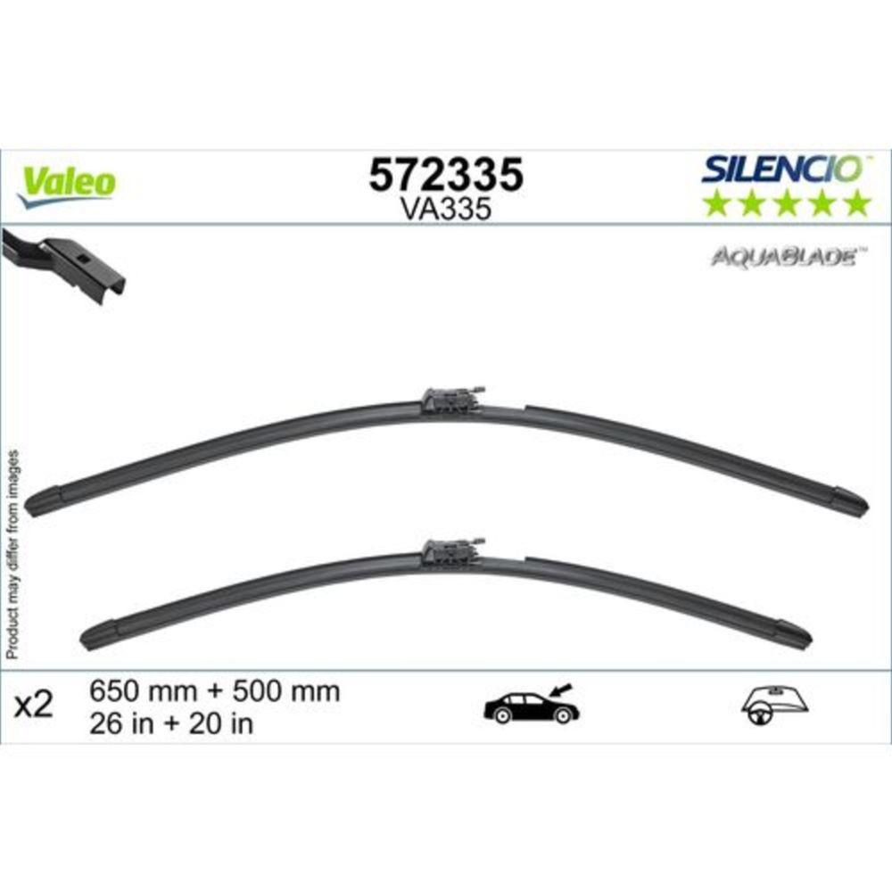 Valeo Silencio Aquablade VA335 pyyhkijänsulkapari 65 + 50 cm