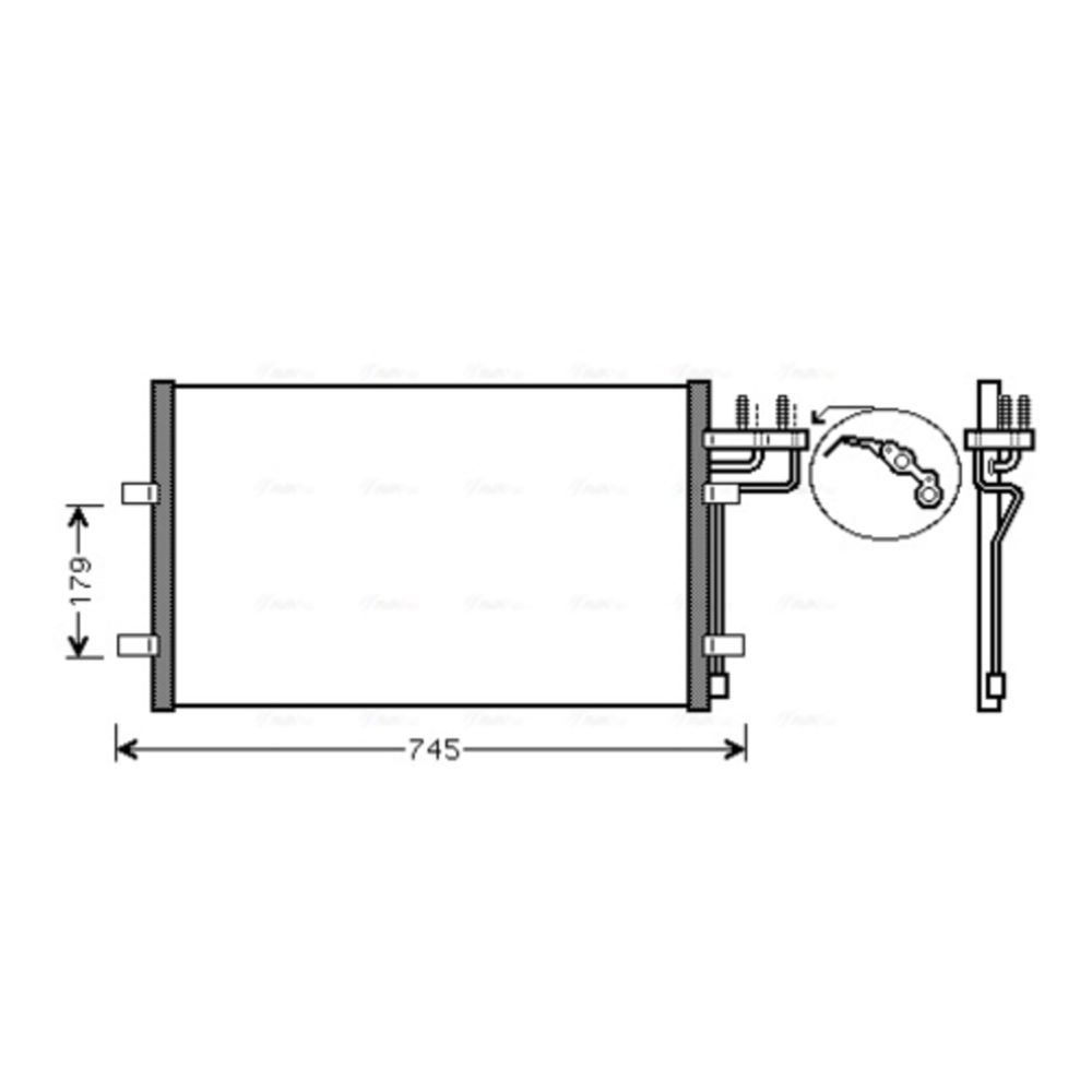 Ilmastointilaitteen lauhdutin 30-8405