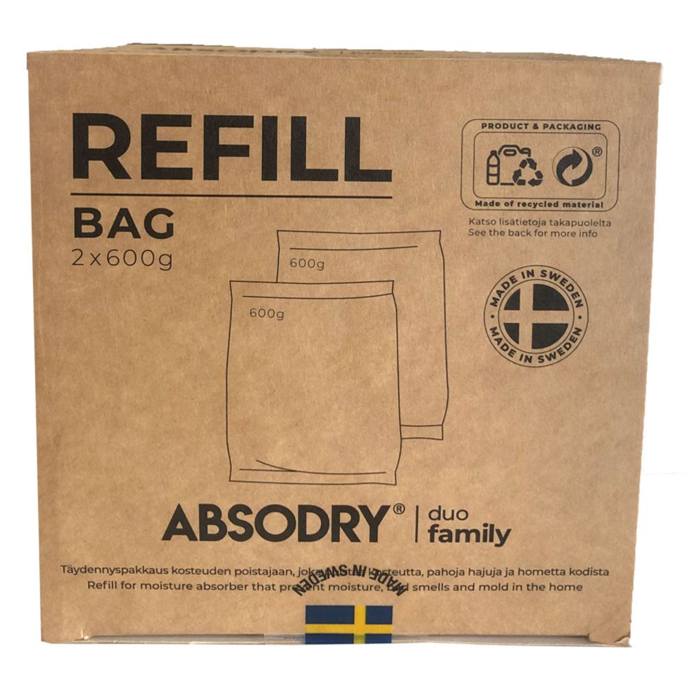 Absodry Duo Family fuktslukare refill 2 x 600 g