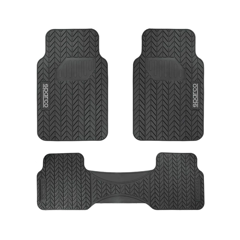 Sparco SPF501BK Bilmattsats 3 delar svart