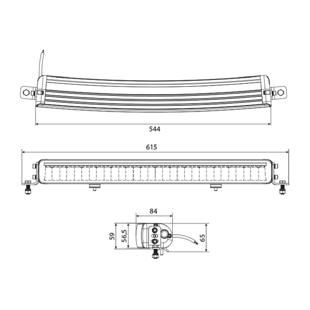W-Light Comber-II Frameless LED-ljusramp 20" 150 W Ref.45