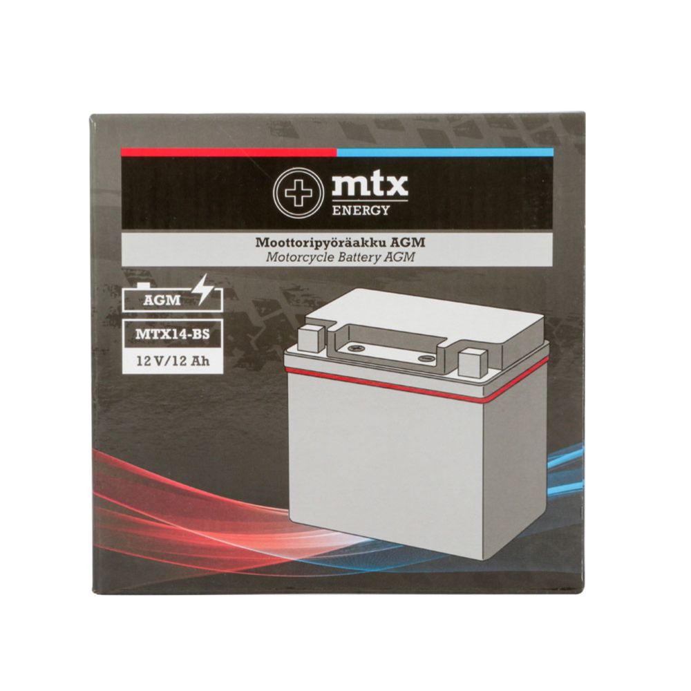 MTX Energy AGM-aku 12 V 12 Ah "MTX14-BS" (P150 x L87 x K145 mm)