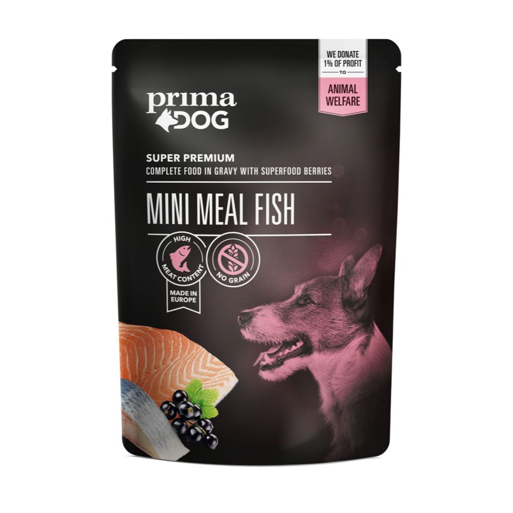 PrimaDog Mini Meal Fisk i sås 85 g