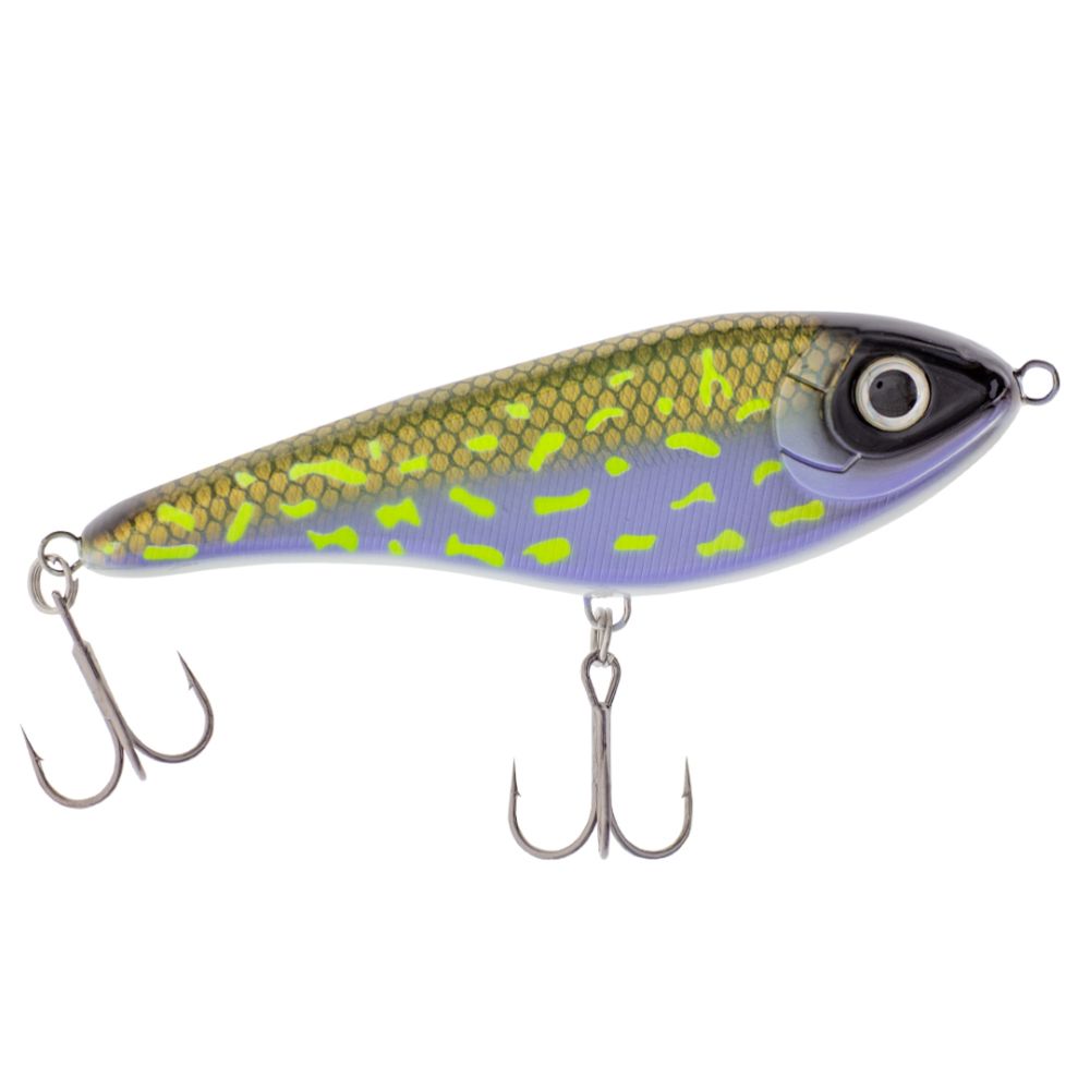 Strike Pro Buster Jerk 15 cm 75 g uppoava jerkki Black Okoboji Perch C504F