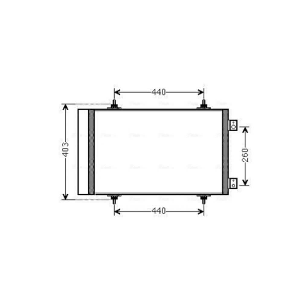 Ilmastointilaitteen lauhdutin 30-00500