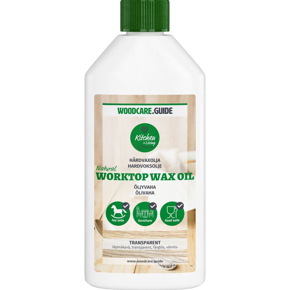Woodcare Natural Worktop Wax Oil vaxolja klar 250 ml