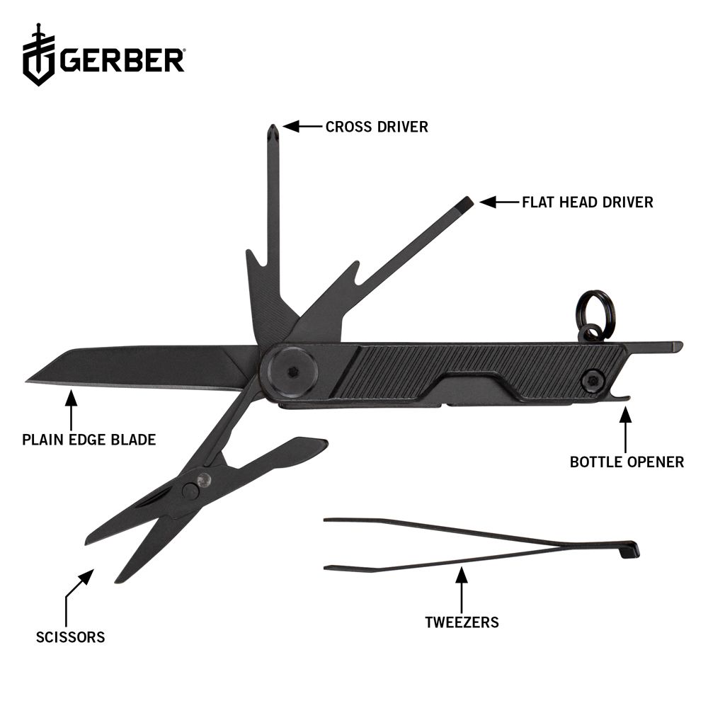 Gerber Armbar Mini Avaimenperätyökalu musta