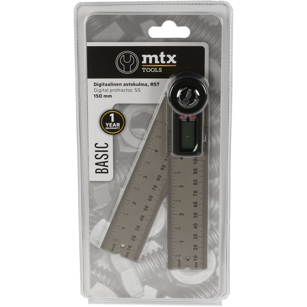 MTX Tools Basic digitaalne nurgamõõdik 150 mm roostevaba teras