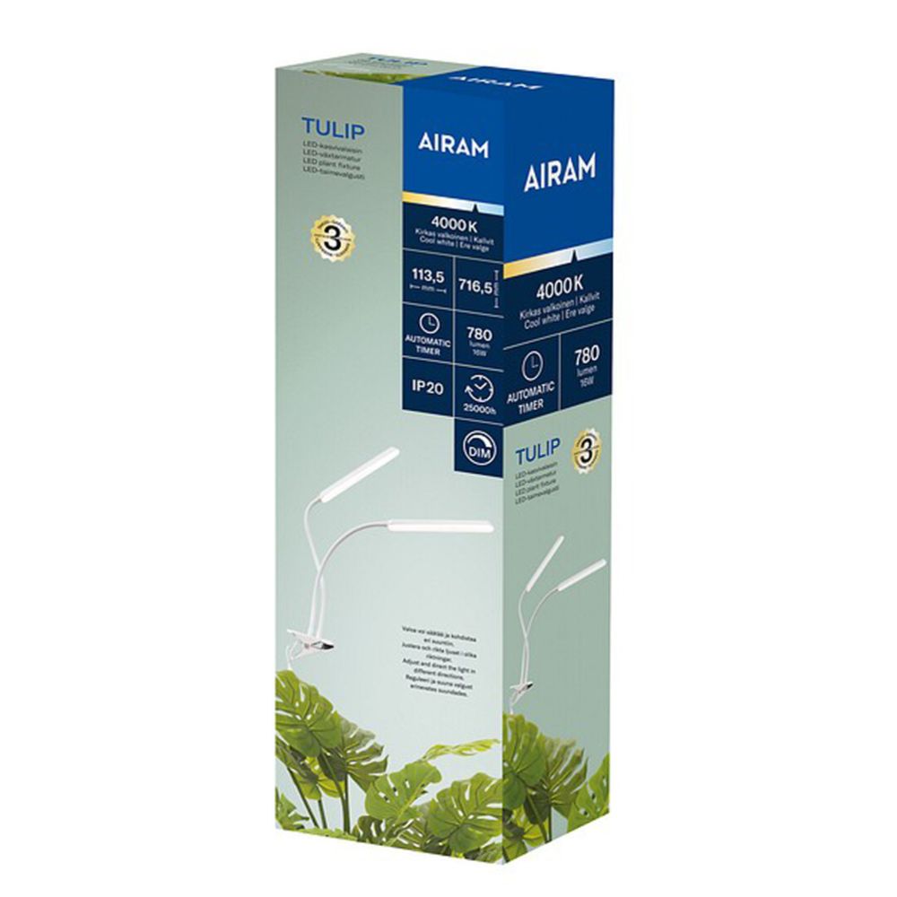 Airam Tulip växtbelysning 16W/840 780lm