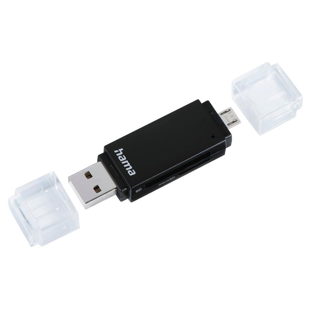 Hama Basic muistikortinlukija USB 2.0 OTG musta