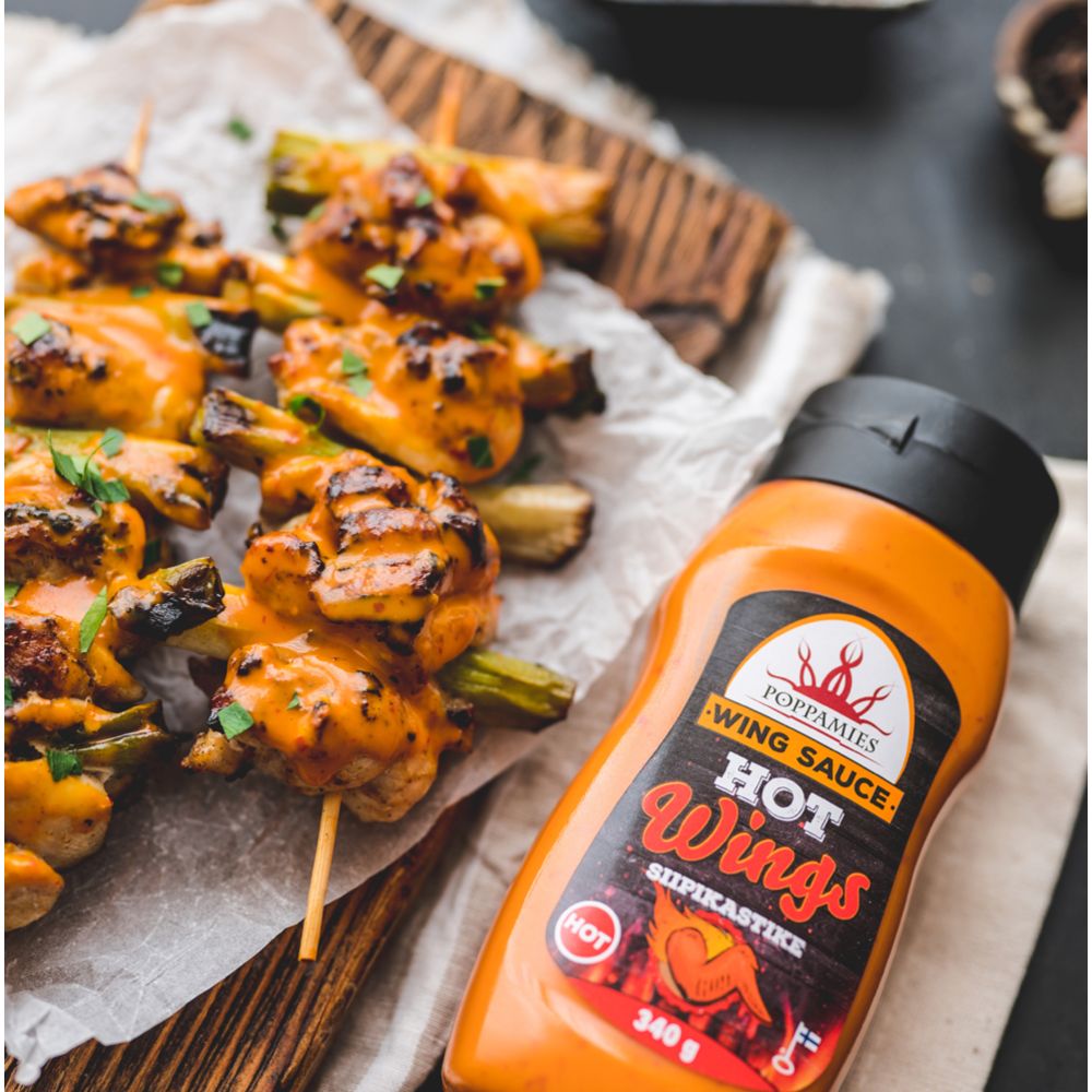Poppamies Wing Sauce Hot siipikastike 340 g