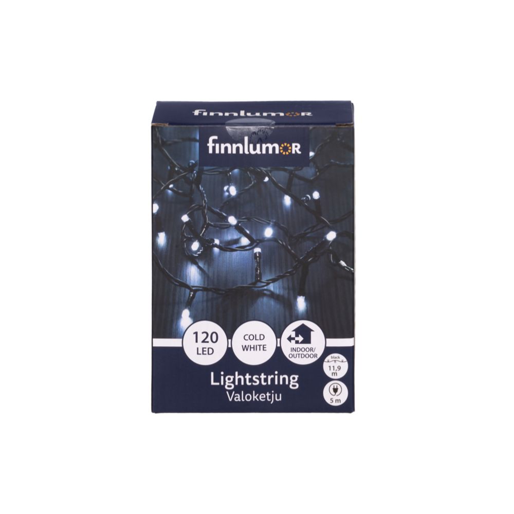 Finnlumor 120-LED ljusslinga klar vit