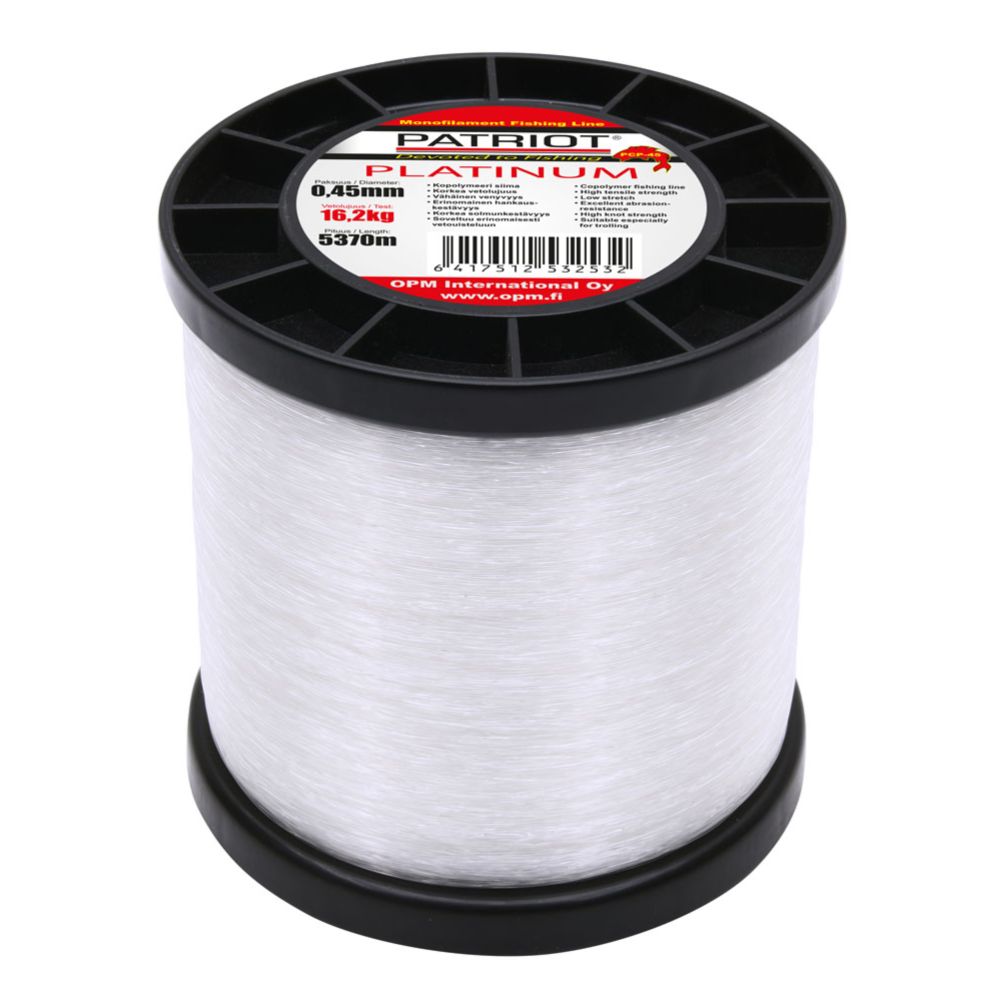 Patriot Platinum monofiilnöör 0,45 mm 16,20 kg 5370 m