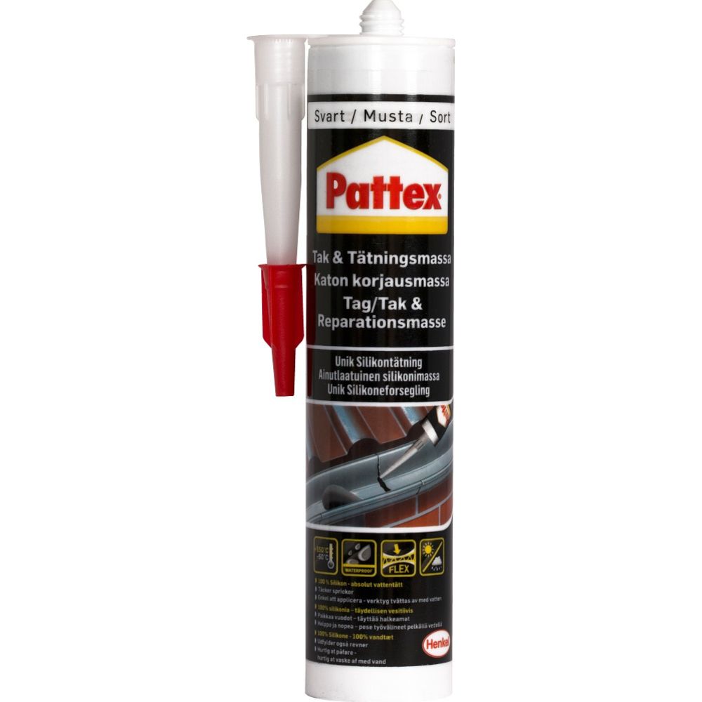 Patteks katuseremondihermeetik, must, 300 ml