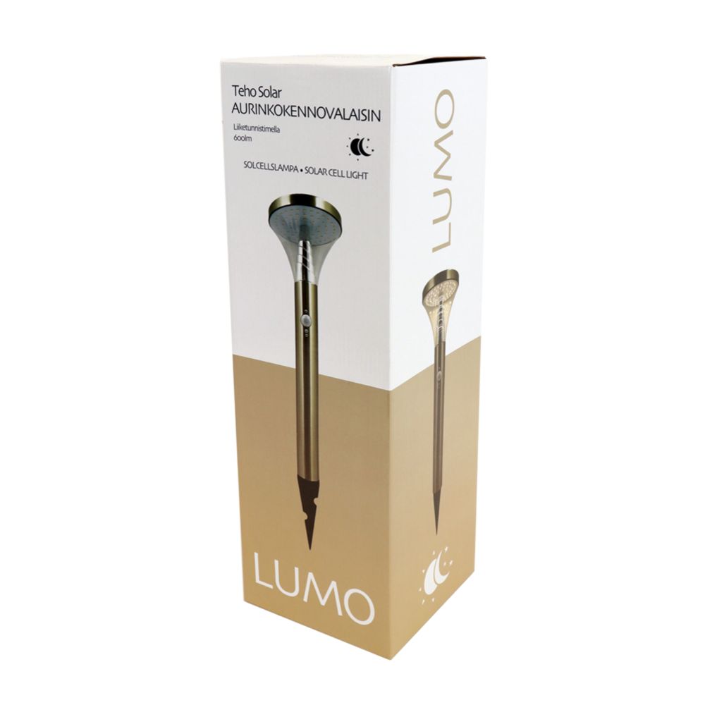 Lumo solcellslampa 4,4 W 600 lm IP44 rostfritt stål