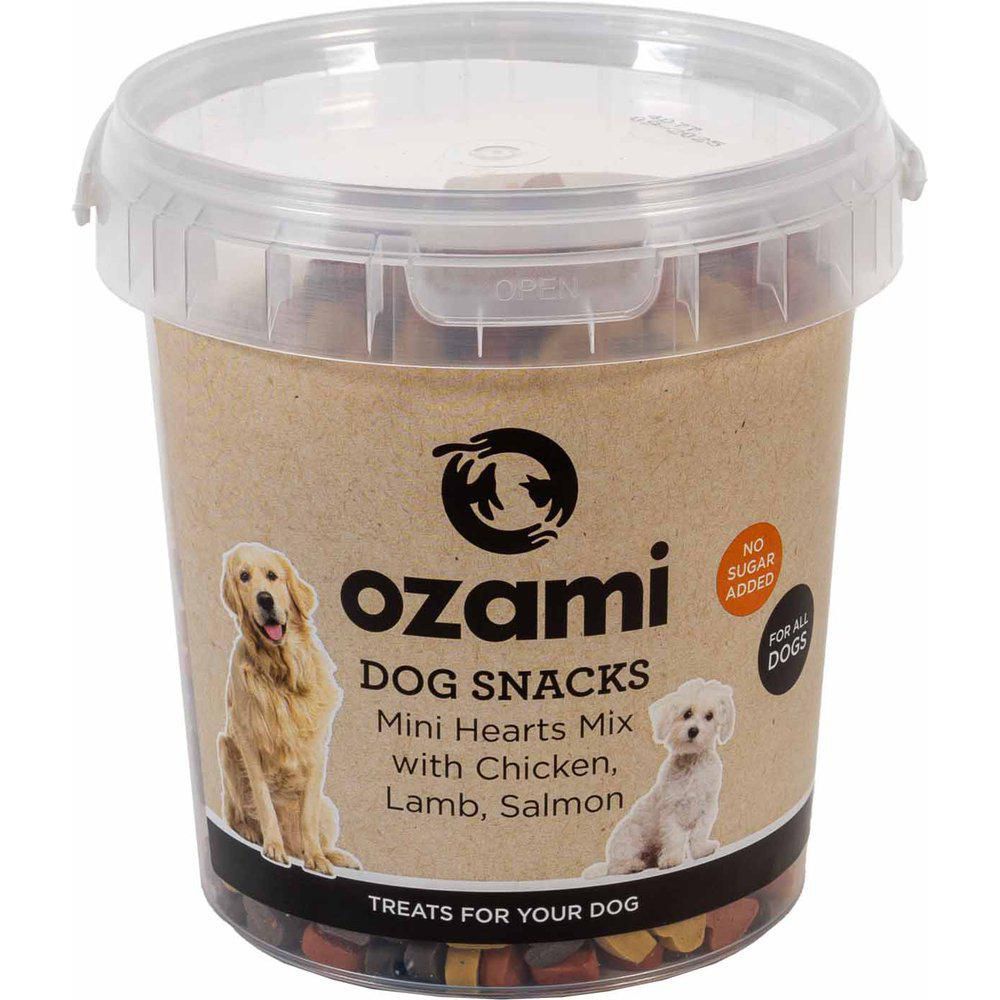 Ozami Dog Snack Mini Hearts Mix Bucket 500 g