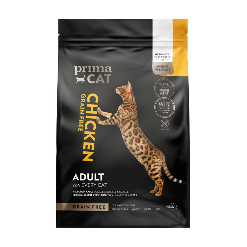 PrimaCat teraviljavaba kanaliha täiskasvanud kassidele 4 kg