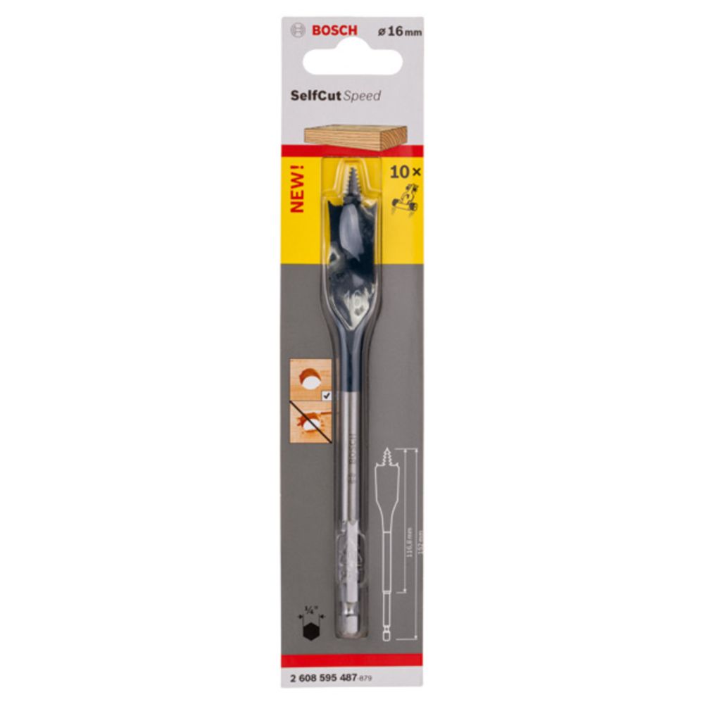 Bosch SelfCut lapikfreespuur, 16 mm