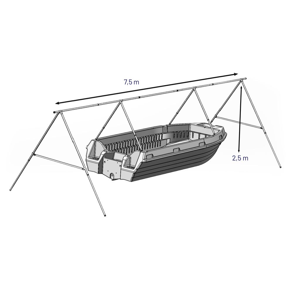 Naviquest aluminium täckställning för båt