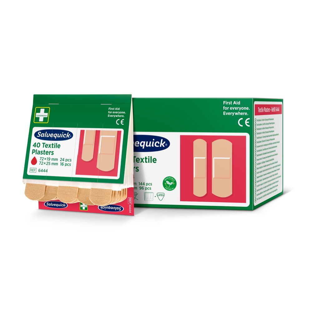 Salvequick kangaslaastari 6x40 kpl täyttöpakkaus