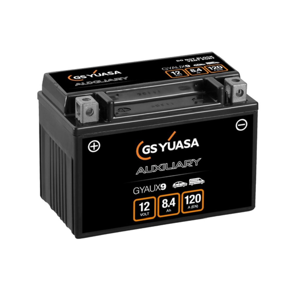 Yuasa GYAUX9 8Ah / 120A akku P151 x L87 x K106 +-