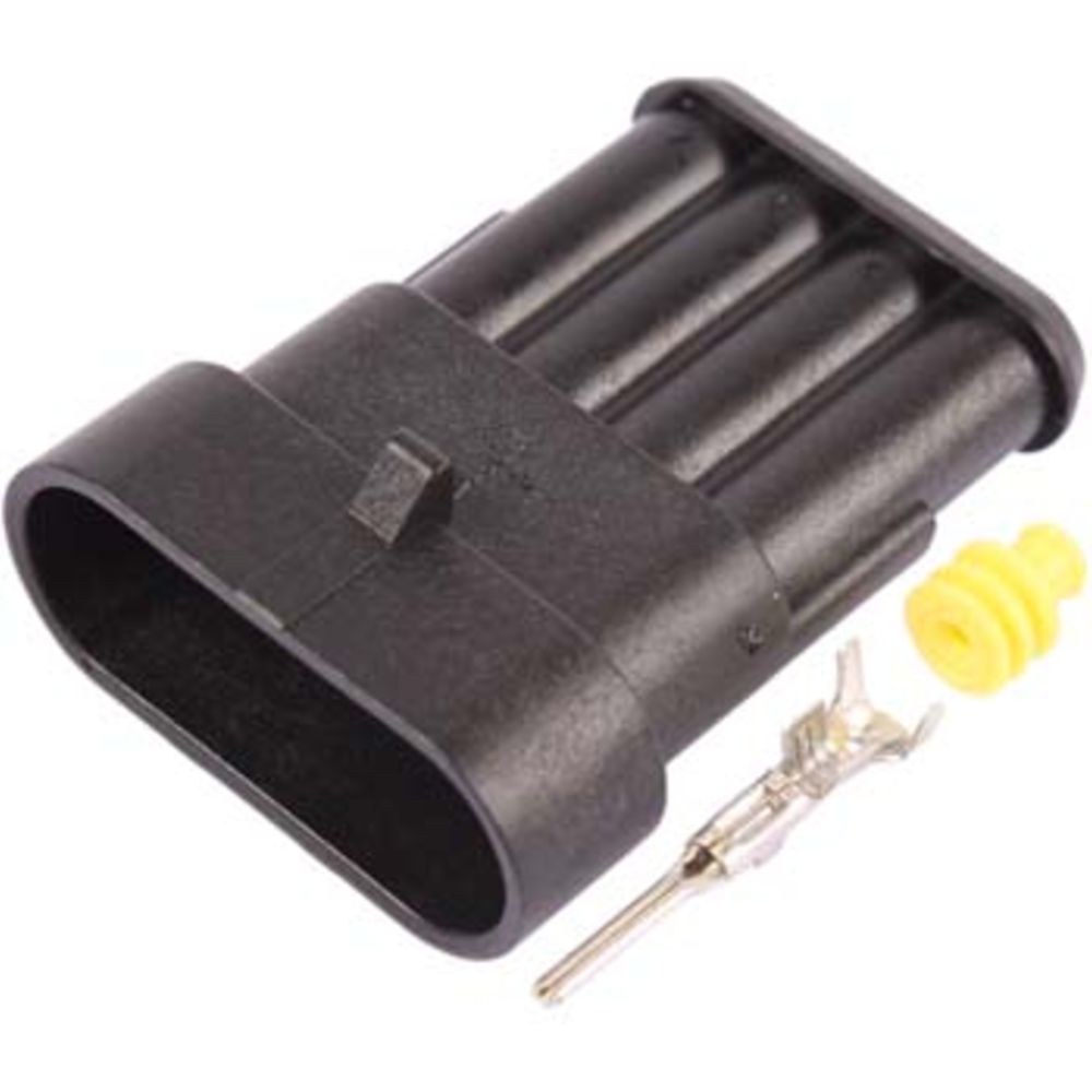 Snabbkoppling 4-polig hane vattentät