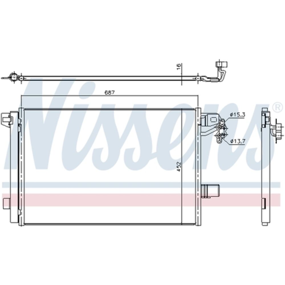 Ilmastointilaitteen lauhdutin 30-00514