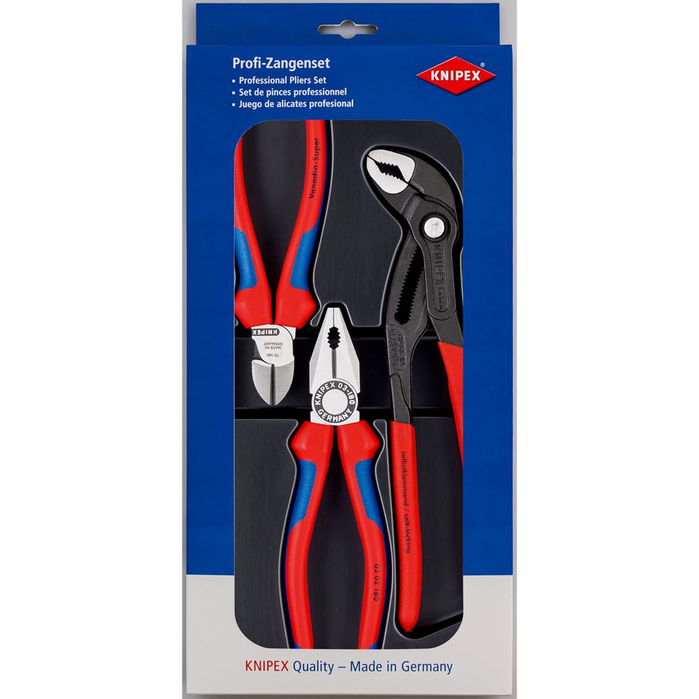 Knipex® 00 20 09 V01 yleispihtisarja 3 osaa