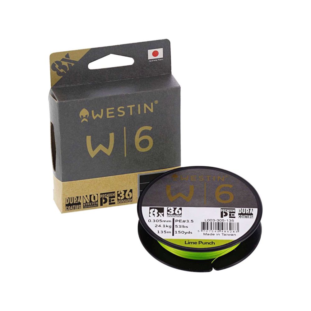 Westin W6 8 135 m 0,128 mm 5,5 kg neonvihreä kuitusiima