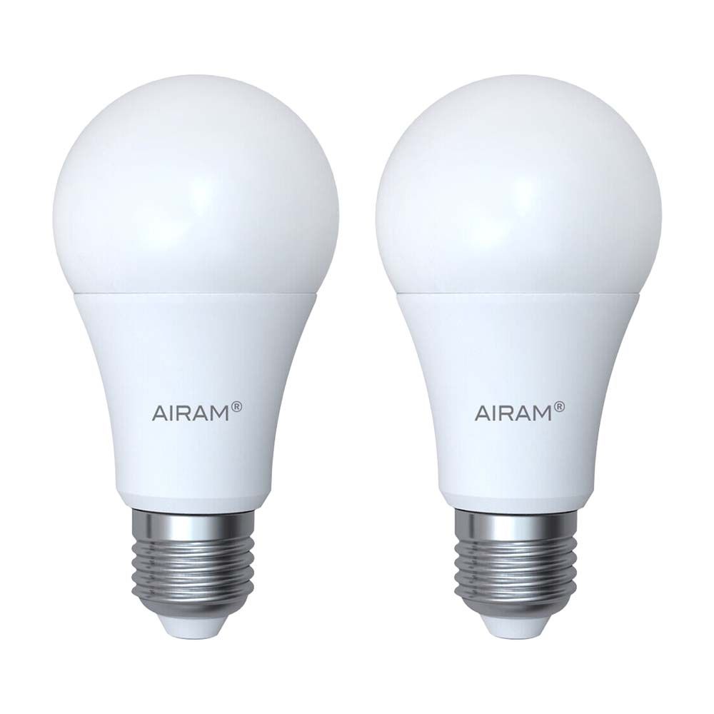 Airam SmartHome smart lampa vit 9 W E27 806 lm CCT 2700–6500 K 2 st.