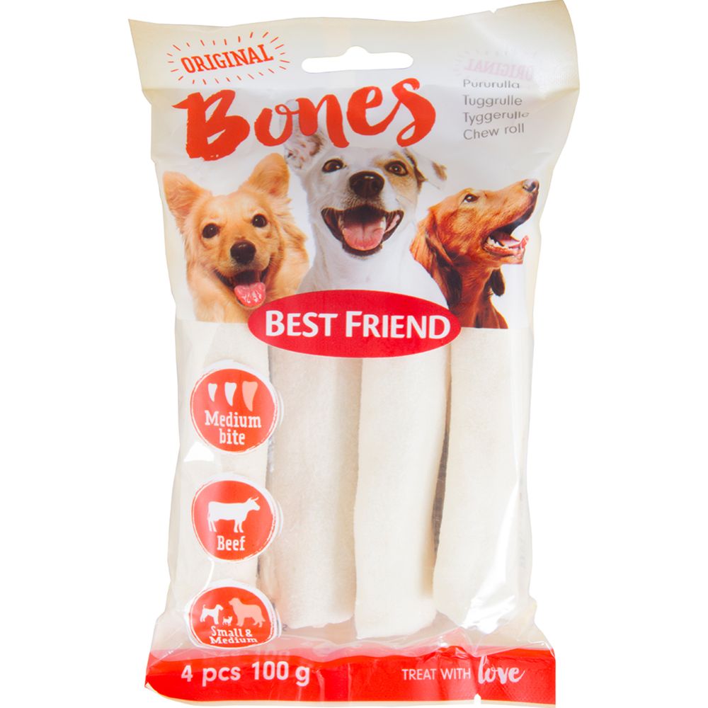 Best Friend Bones original valkoinen pururulla 12 cm