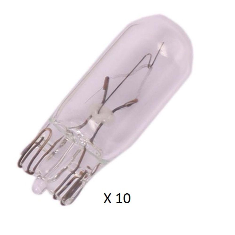 Philips klaassokliga pirn, 12 V, 5 W, W5W (T10), 10 tk