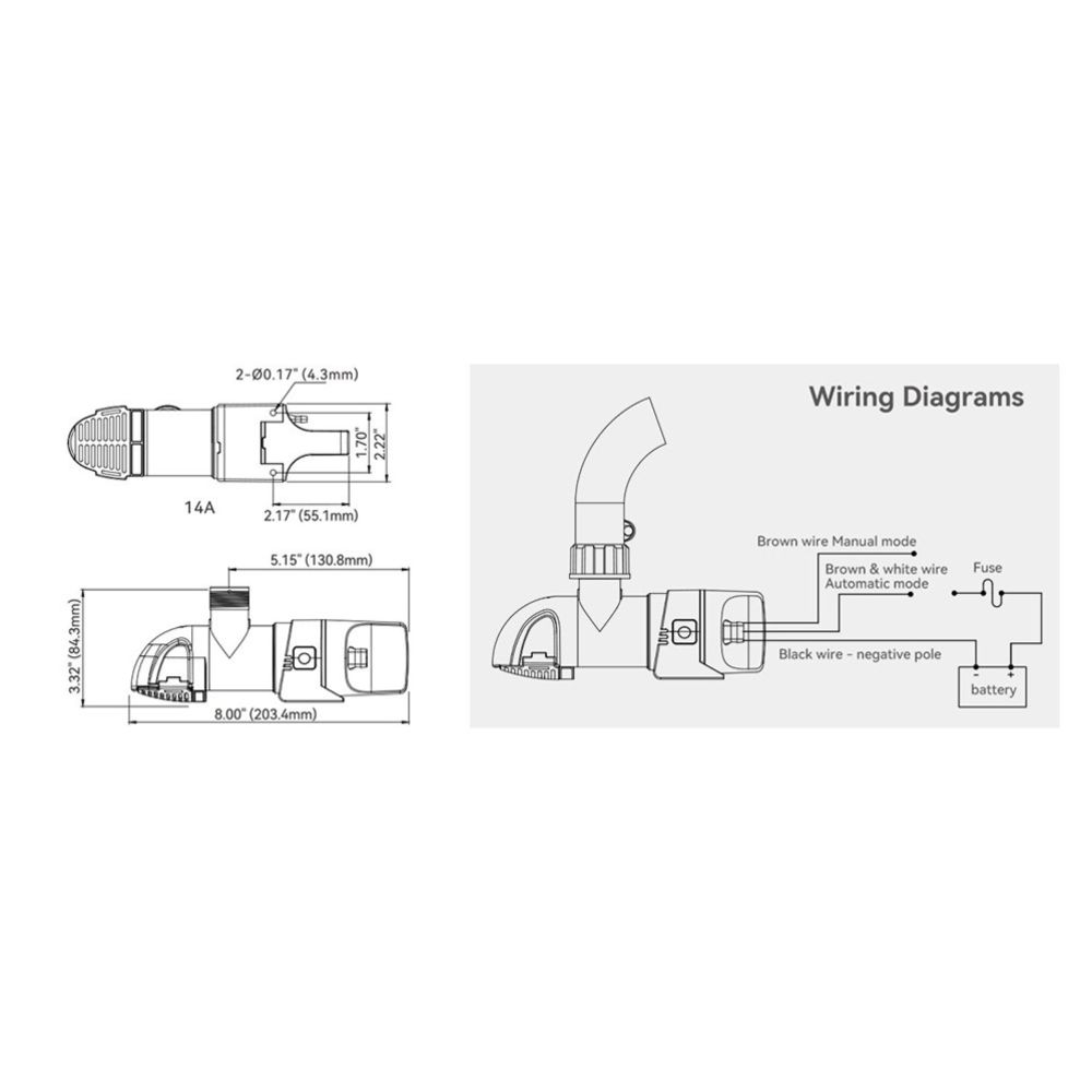 Seaflo automaattinen pilssipumppu 69 l/min, 14 A, 12 V