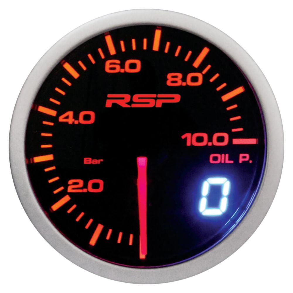 Race Sport Performance digitaalinen LED öljynpainemittari ø 52 mm