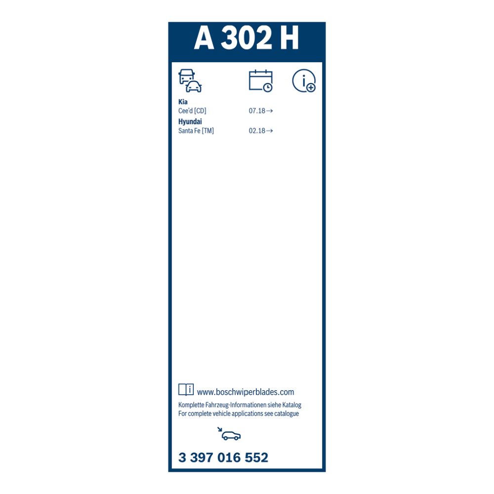 Bosch A302H tagumine kojamees, 30 cm