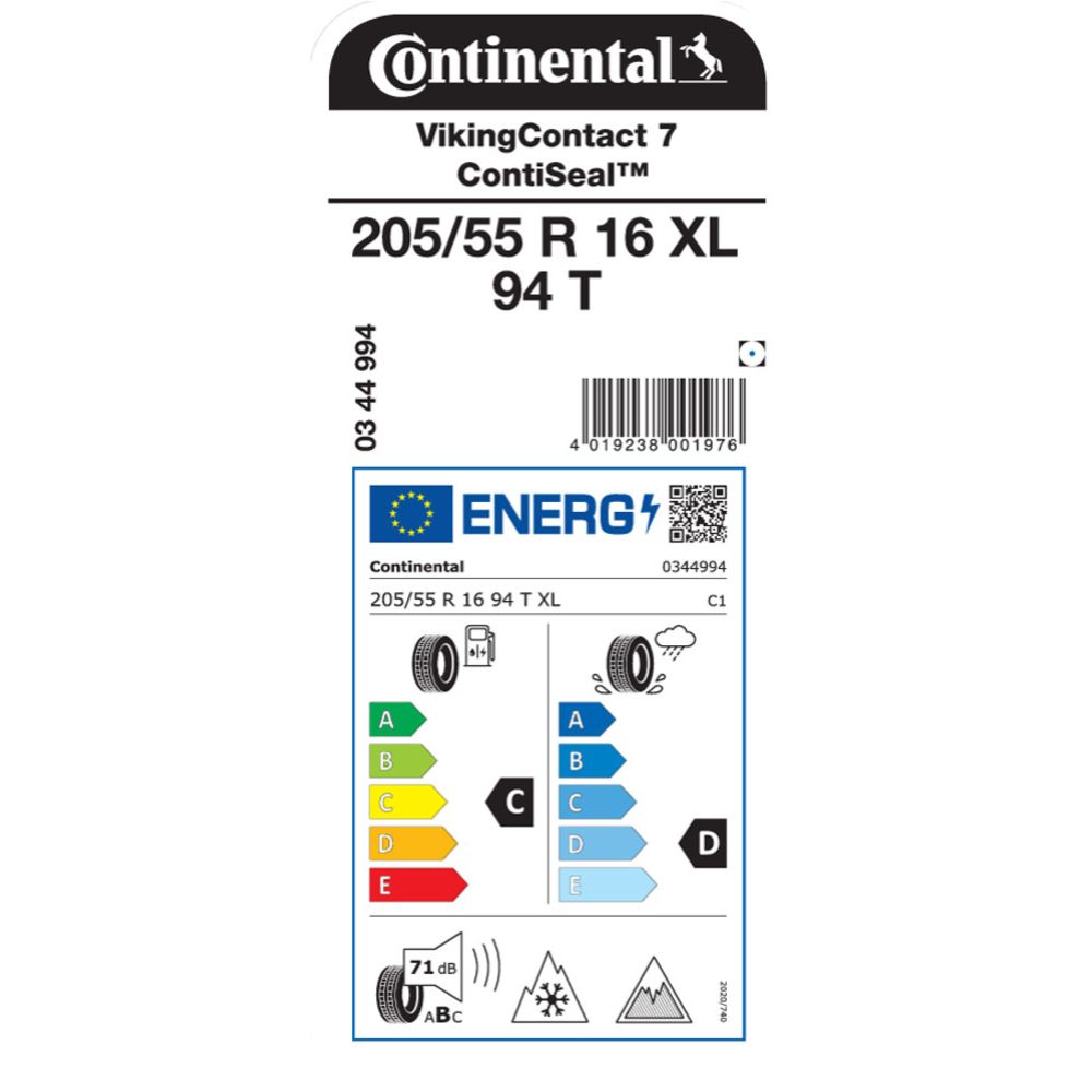 Continental VikingContact 7 205/55 R16 94T XL ContiSeal kitkarengas