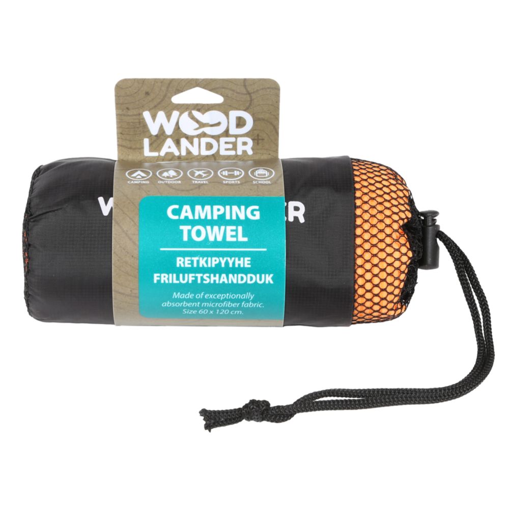 Woodlander resehandduk 60 x 120 cm orange