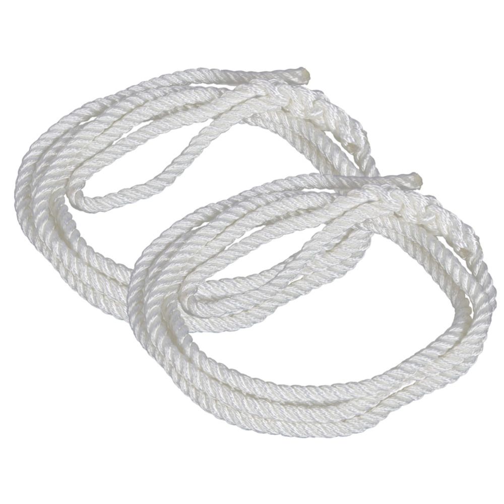 Naviquest lepuuttajanköysi PE valkoinen 8 mm, 2 m, 2 kpl