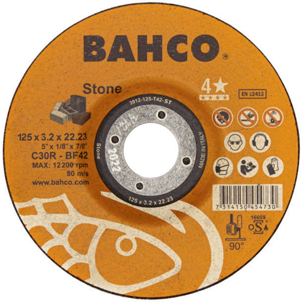 Bahco 3912-125-T42-ST kapskiva 125 x 3,2 mm sten