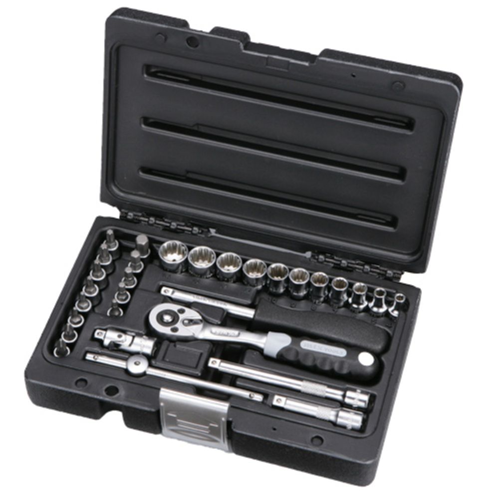 MTX Tools multihylsnyckelsats 4–14 mm 1/4" 30 delar